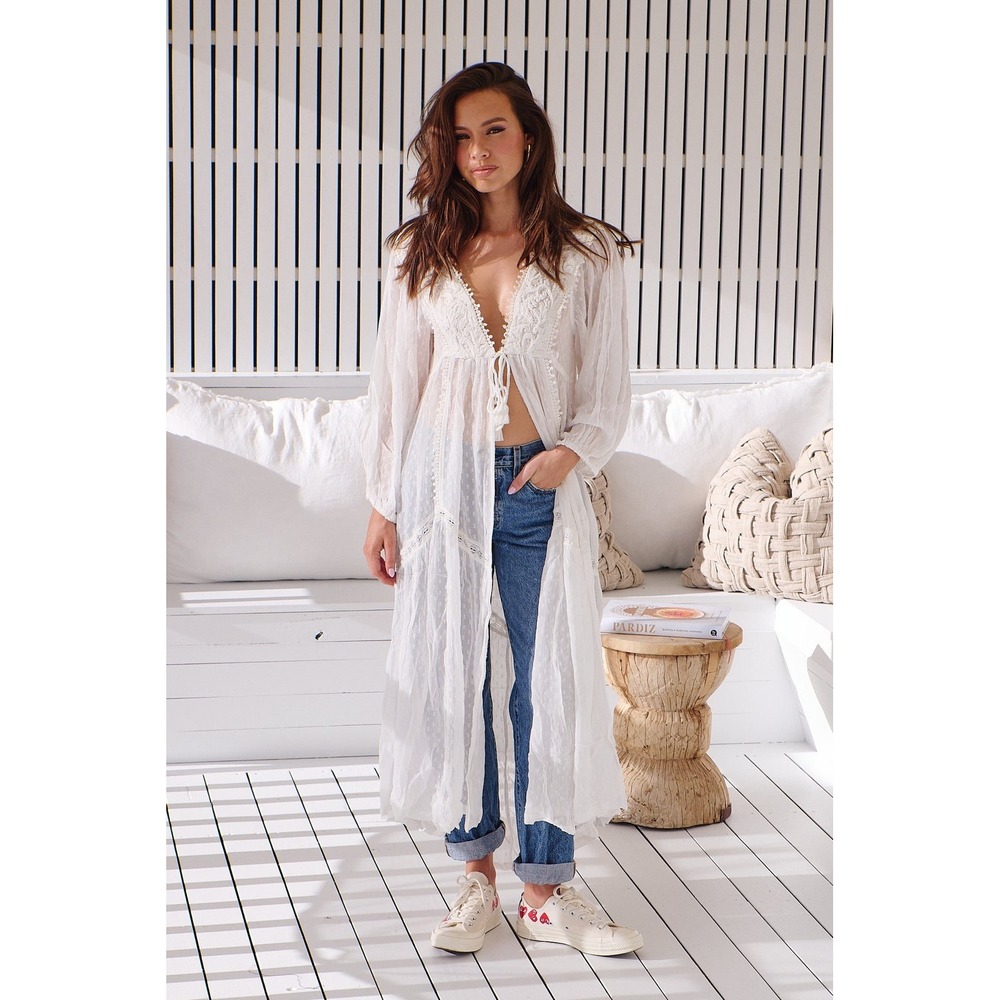 free people spring fling robe lace clip for NEW XL $168 festival wedding dress